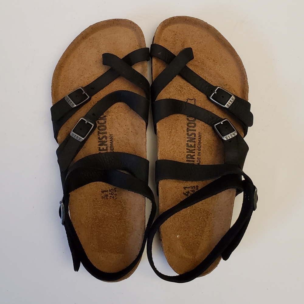 Birkenstock Seres Black Leather Sandals 41 - Picture 3 of 5
